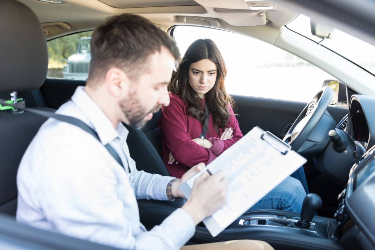 concept of teen not ready for driving test
